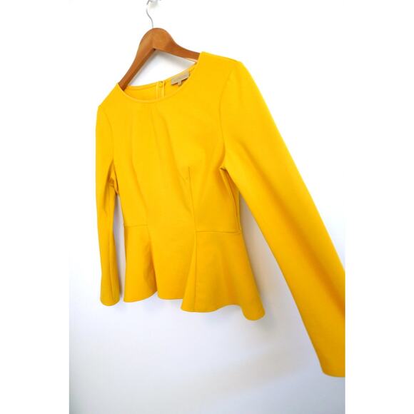 PORTS 1961 Sunshine Stretch Ponte Peplum Top Blouse Farfetch YOOX M $1500 - Picture 1 of 9